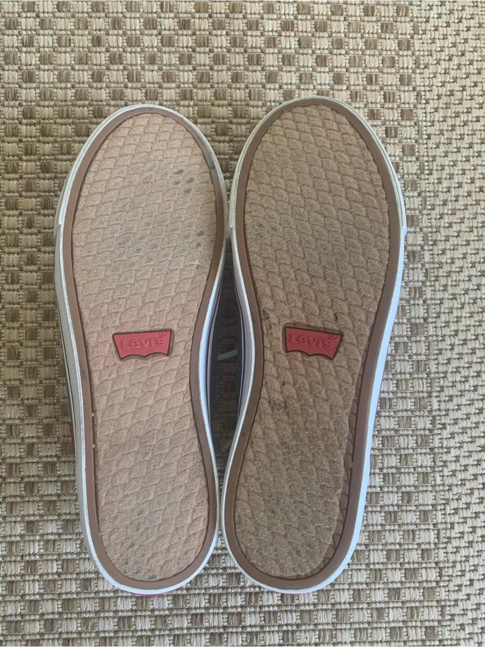 Levi’s Casual Canvas Boat Shoes in Blue with White Men’s Size 10